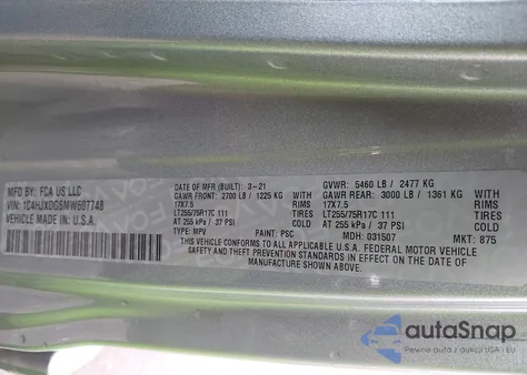 2021 Jeep Wrangler Unlimited Sport from USA, damaged, VIN 1C4HJXDG6MW607748